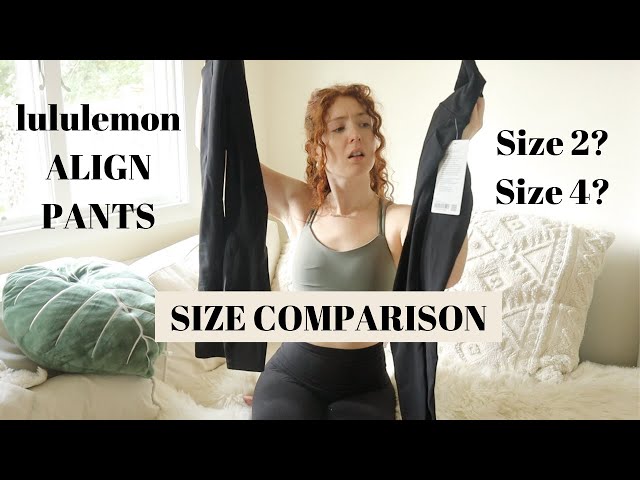 LULULEMON SIZE COMPARISON: Align Pants size 2 vs. size 4