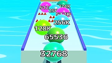 Ball Run Infinity Number Up To (128M, 256M, 512M, 1024M) ! All Levels Gameplay Part 141 android, ios