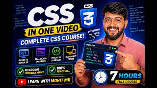 CSS Full Course in One Video 🔥 | CSS Tutorial for Beginners 🚀| Complete CSS Course(NoExperienceNeed)