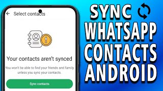 How to Sync WhatsApp Contacts on Android