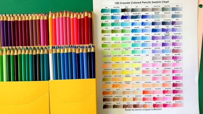 Complete List of Current Crayola Colored Pencil Colors  Crayola colored  pencils, Color names chart, All colours name