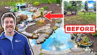 HOW He Built This Pond In 4 MONTHS. | ONE MAN Pond Build!