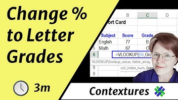 Convert Percentages to Letter Grades With Excel VLOOKUP