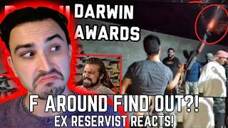 The Worst Internet Gun Fails #10 - EX RESERVIST REACTS! - THE DARWIN AWARDS!