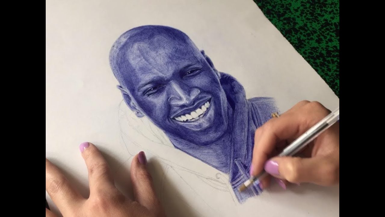 DESSIN AU STYLO BIC - OMAR SY - YouTube