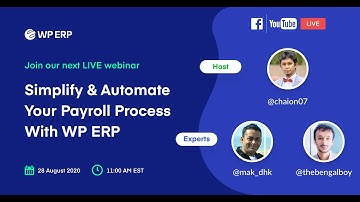WP ERP Webinar: Payroll Workflow
