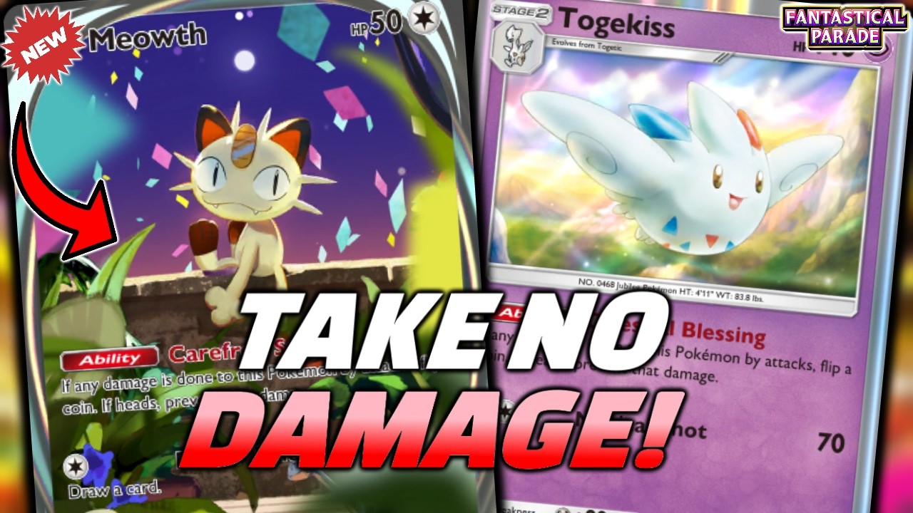The Most ANNOYING Deck Ever.... NEVER Take Damage! Meowth + Togekiss! | Pokemon TCG Pocket