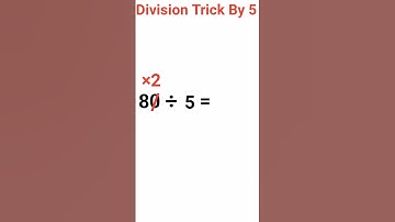🤯💯 Division Trick by 5 #shorts #division #tricks #divisiontricks