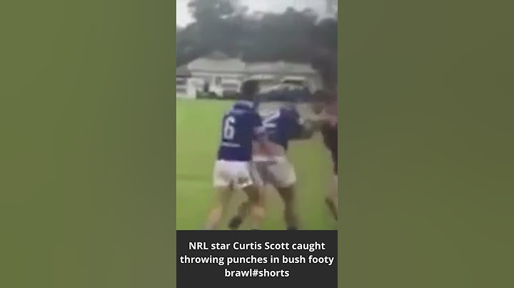 NRL star Curtis Scott caught throwing punches in bush footy brawl #shorts