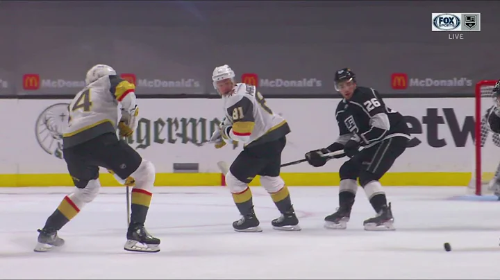 Andreas Athanasiou springs Jeff Carter for a break...