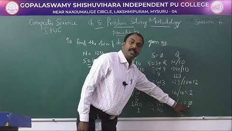 COMPUTER SCIENCE | 1st PUC | CH 05 | PROBLEM SOLVING METHODOLOGY - FLOWCHART | S06