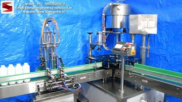 Pesticide Bottle Filling Machine, HDPE Bottle Filling Machine, Fertilizer Filing and capping machine