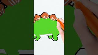 Stegosaurus 스테고사우루스 Kids dinosaurs coloring #공룡색칠 #스테고사우루스 #Stegosaurus #dinosaurs #Shorts