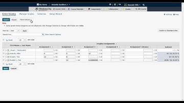 Hide or Show Grade Book Columns (D2L 10.3)