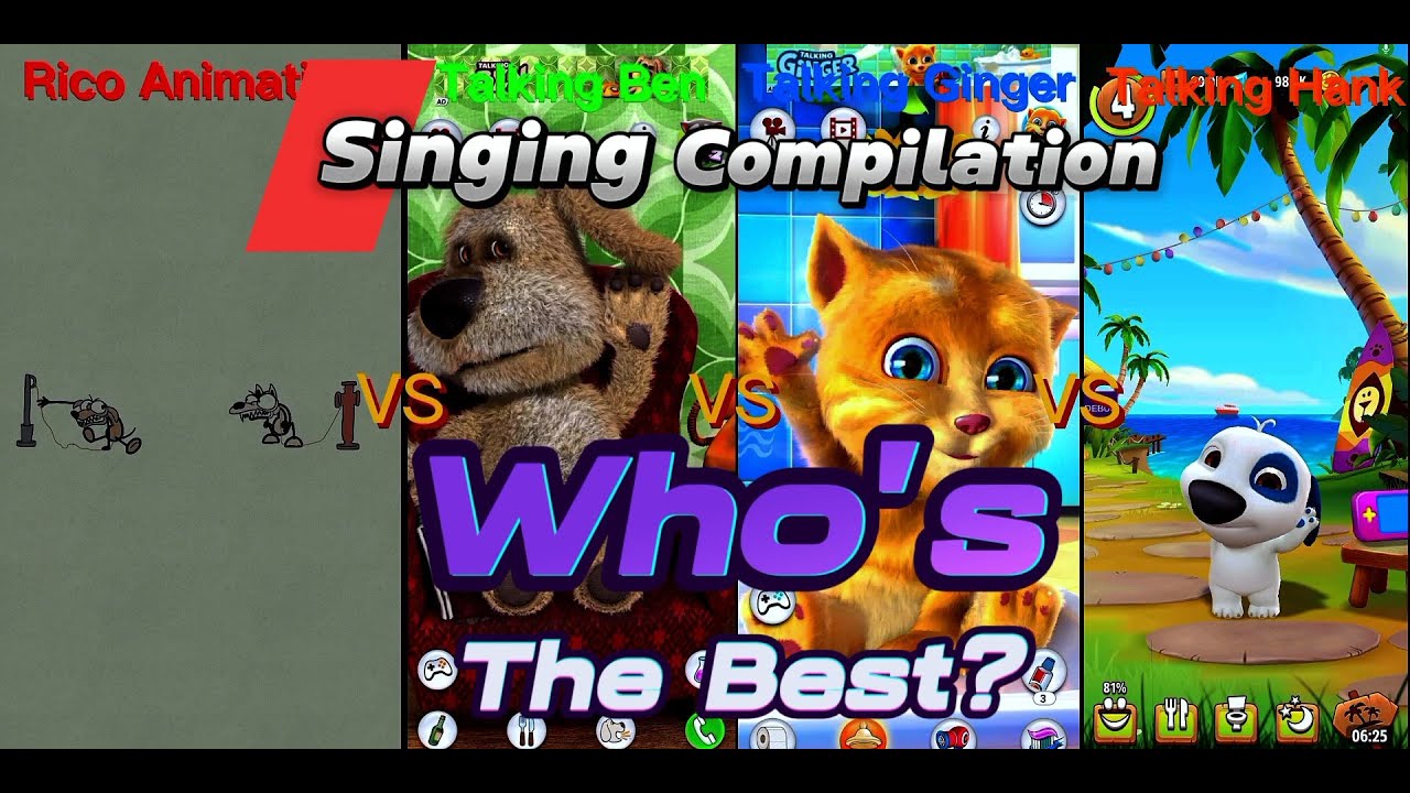 Rico Animation 🆚 Talking Ben 🆚 Talking Ginger 🆚 Talking Hank | Talking War 😂