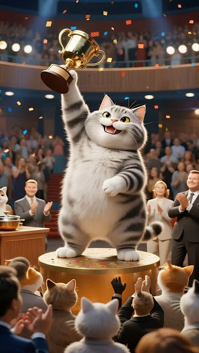 Fat Cat Joins MasterChef... And Actually Wins?! 🐱🍽️ #Shorts