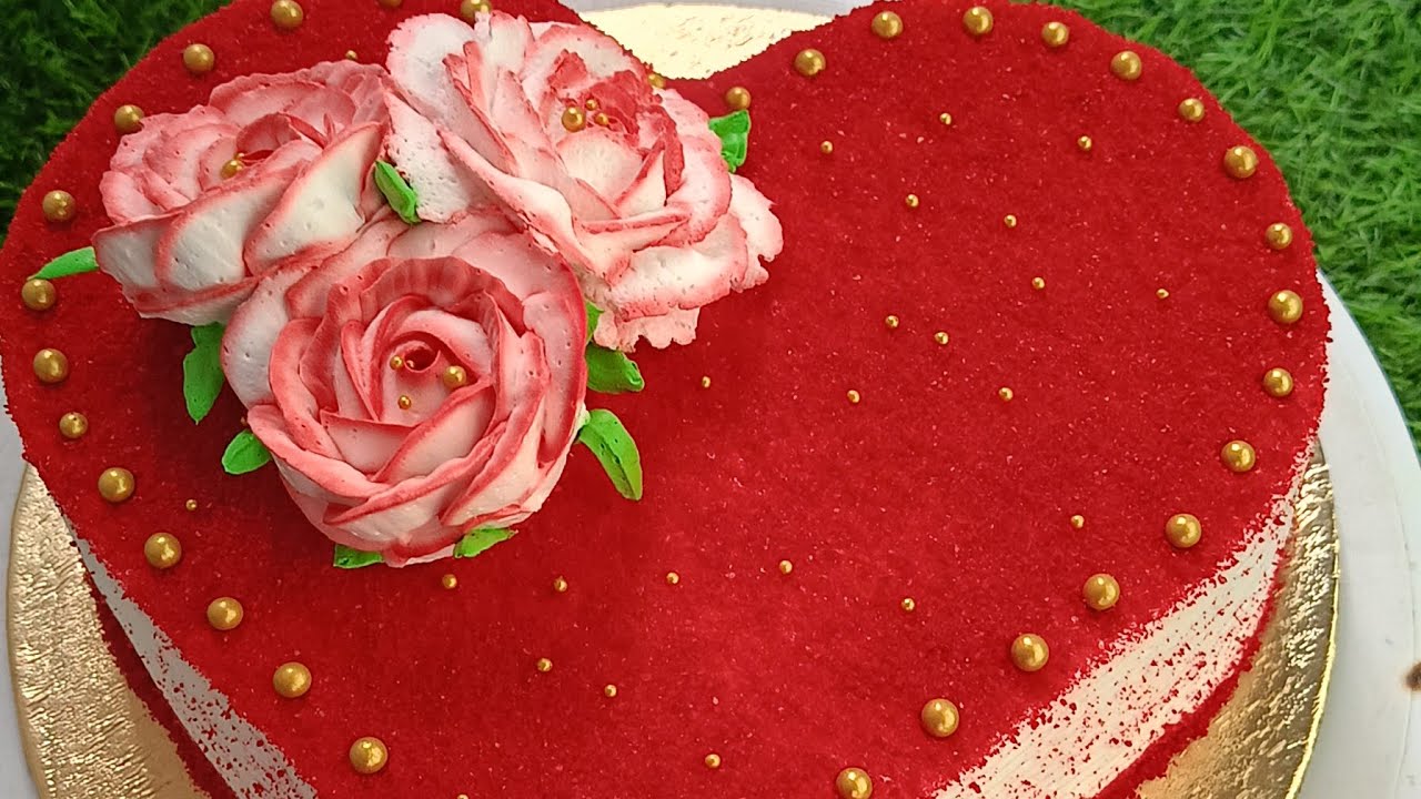 Perfect Red Velvet Cake | Bakery-Style at Home😍 Easy cake decoration at home| red velvet cake design