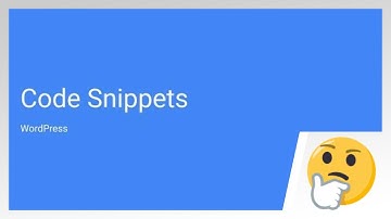 WordPress Code Snippet Plugin Overview