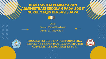 Simulasi Program Skripsi/Tugas Akhir | Pudwi Handayati - 201843500858 | Teknik Informatika - UNINDRA