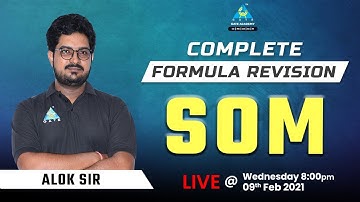 Complete Formula Revision | SOM | CE | GATE 2022 | By Alok Singh Sir