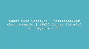 Chart with Chart.js - horizontalBar chart example | HTML5 Canvas Tutorial for Beginners #33