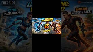 XAYNE vs SANTINO who was best character skill ✅🥇 #freefire #shortsfeed