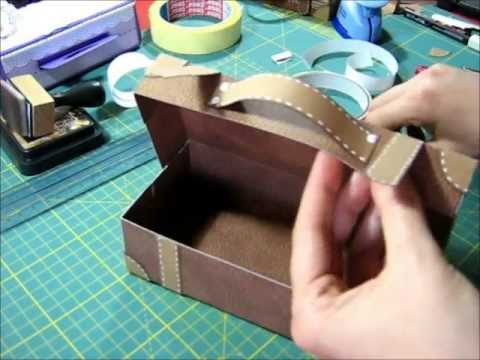 Scatola valigetta: versione n.1 youtube Scatole di carta fatte a mano