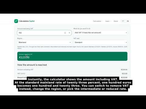 IVA Calculator (Portuguese VAT)