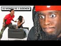 Kai Cenat Reacts to 20 Women vs 1 IShowSpeed