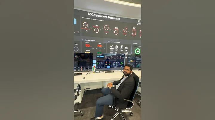 Cyber Security operations dashboard at Dubai Export city COP28 #Dubai #cybersecurity  #technology