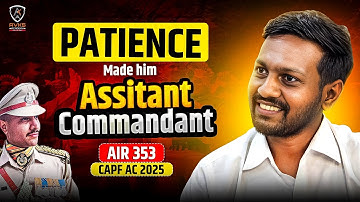 AIR 353 UPSC CAPF AC 2024 | CAPF MOTIVATION | UPSC CAPF AC PREPARATION | CRPF  | BSF | ITBP | CISF🇮🇳