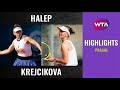 Simona Halep vs. Barbora Krejcikova | 2020 Prague Second Round | WTA Highlights