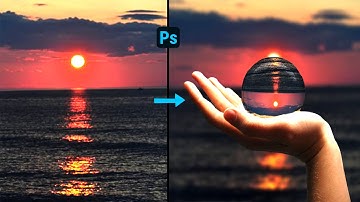 How To Add Spherize Effect In Photoshop | How To Create Crystal Ball In Photoshop