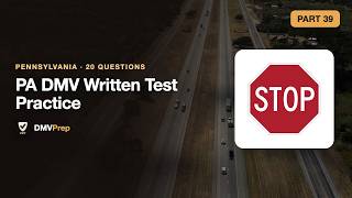 PA DMV Written Test Practice — Part 39 (2026)