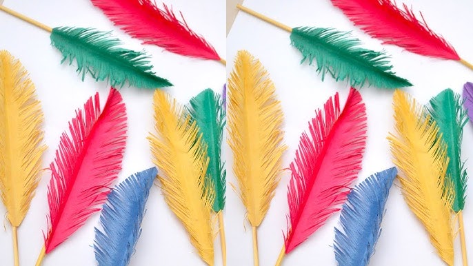 Diy How to make Easy Paper Peacock Feather 