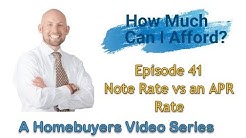 NOTE Rate vs APR Rate