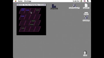 Apple Macintosh Longplay - Board Games - 4x4x4 TicTacToe (1993) Daniel E. Gisselquist