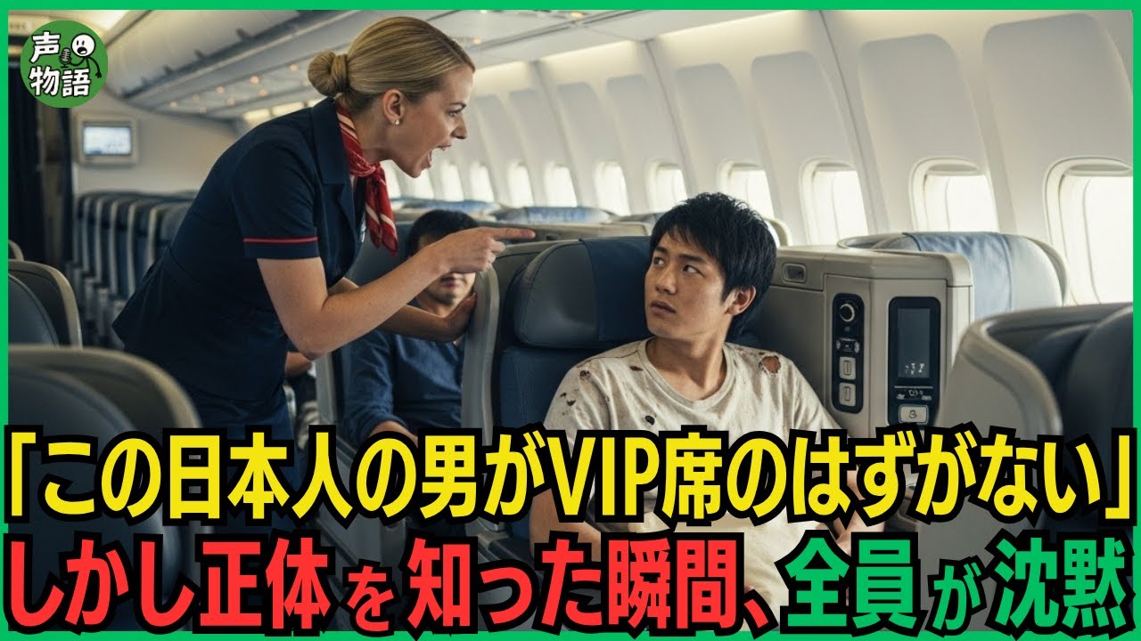 「この日本人の男がファーストクラス席のはずがない」ボロボロの服を着た青年を嘲笑したアメリカ人の客室乗務員。しかし正体を知った瞬間､全員が沈黙した