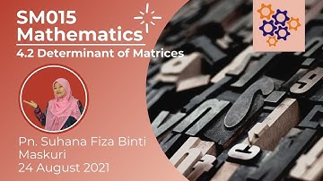 SM015 Mathematics. 4.2 Determinant of Matrices