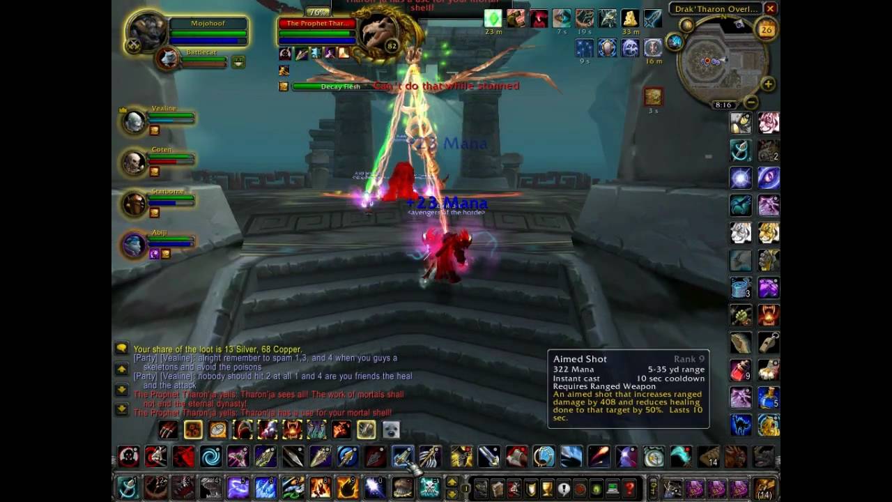 World Of Warcraft WOTLK Drak'Tharon Keep Heroic Run HD