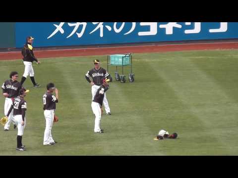 ｿﾌﾄﾊﾞﾝｸﾎｰｸｽ 春季宮崎ｷｬﾝﾌﾟ 2017年2月4日 内野手 外野ﾉｯｸ①