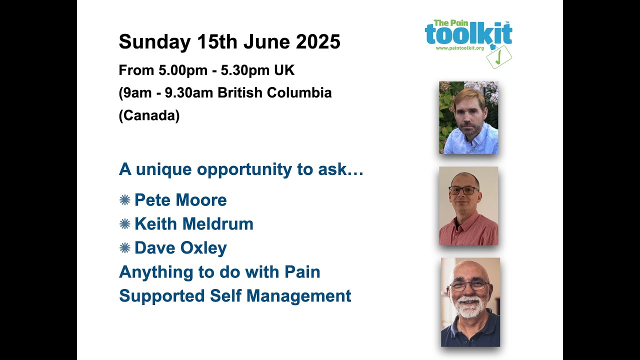 Pain Toolkit Q&A Sunday 15th June 2025