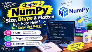 NumPy Chapter 3: Size, Dtype & Flatten | Kya Hote Hain & Kaise Use Kare | Python