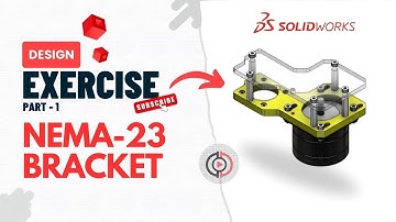 NEMA-23 Bracket Design - 3D Modeling Exercise #design #cad #exercise #solidworks #3dmodeling