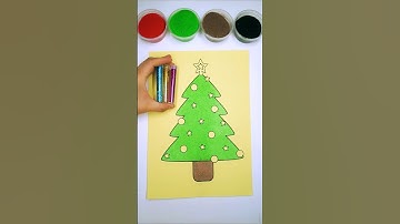 Christmas tree🎅🎄💕Sand Painting #glitter #glitterart #christmas #christmastree #color #sandpainting