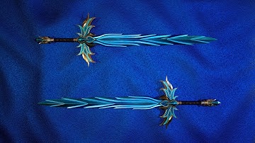 3D Low-Poly Model Ice Sword