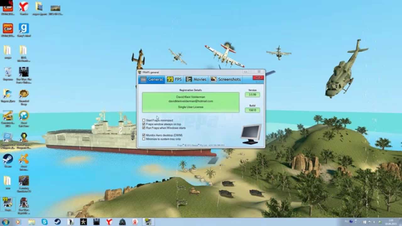 обучение по настройке  fraps 3.5.99