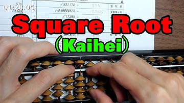 I tried solving a square root using a soroban.