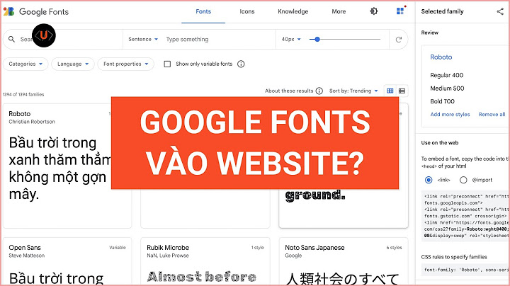 Dụng font h thông cho trang web