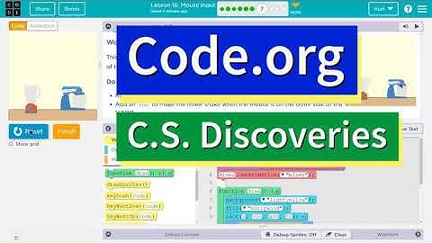 Code.org Lesson 17.5 Mouse Input | Tutorial with Answers | C.S. Discoveries Unit 3